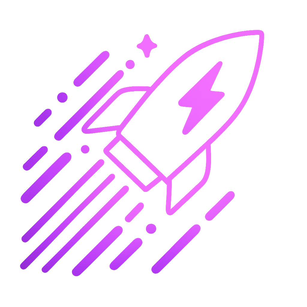 Purple Rocket with FastAPI Logo as its window.